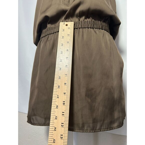 BCBG MAXAZRIA Sleeveless Brown Romper With Snap Buttons & Elastic Waist Small - Picture 6 of 14
